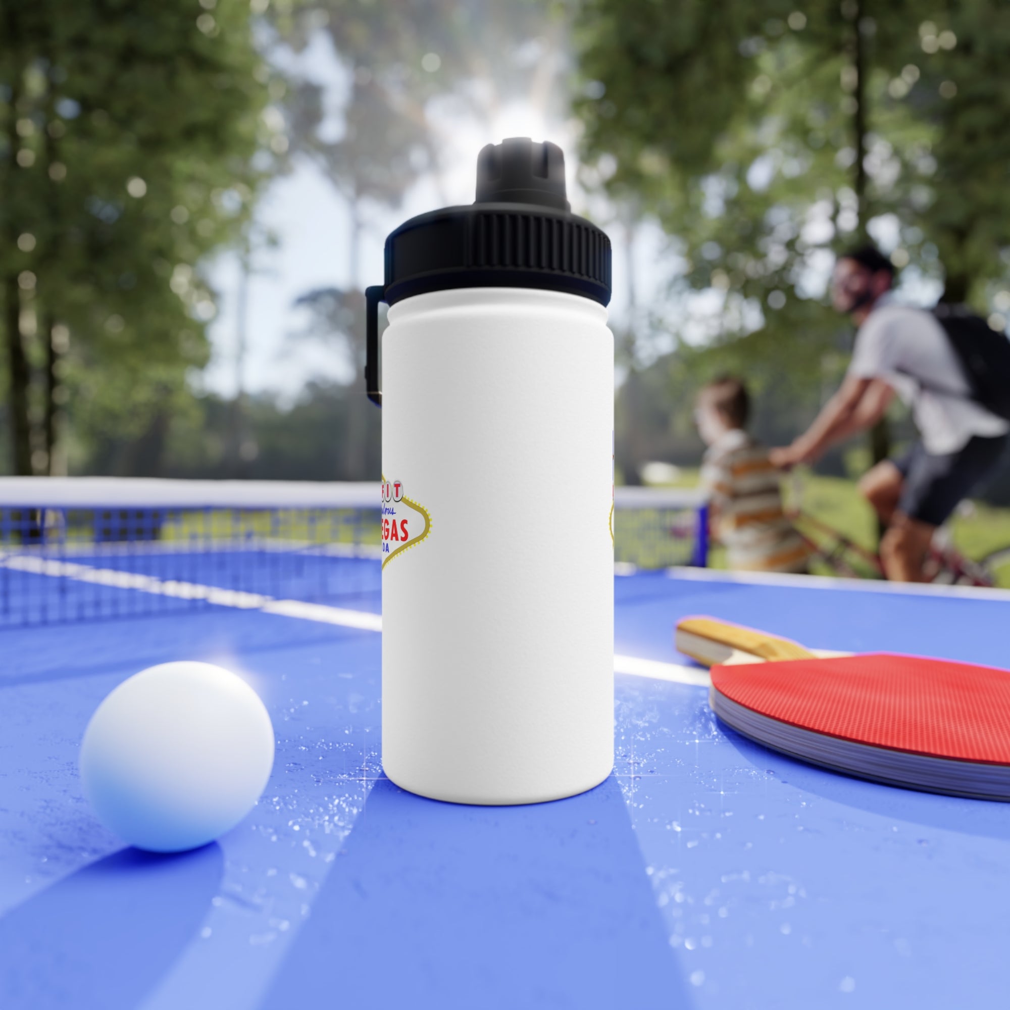 "Get Fit" Las Vegas Sign Stainless Steel Water Bottle