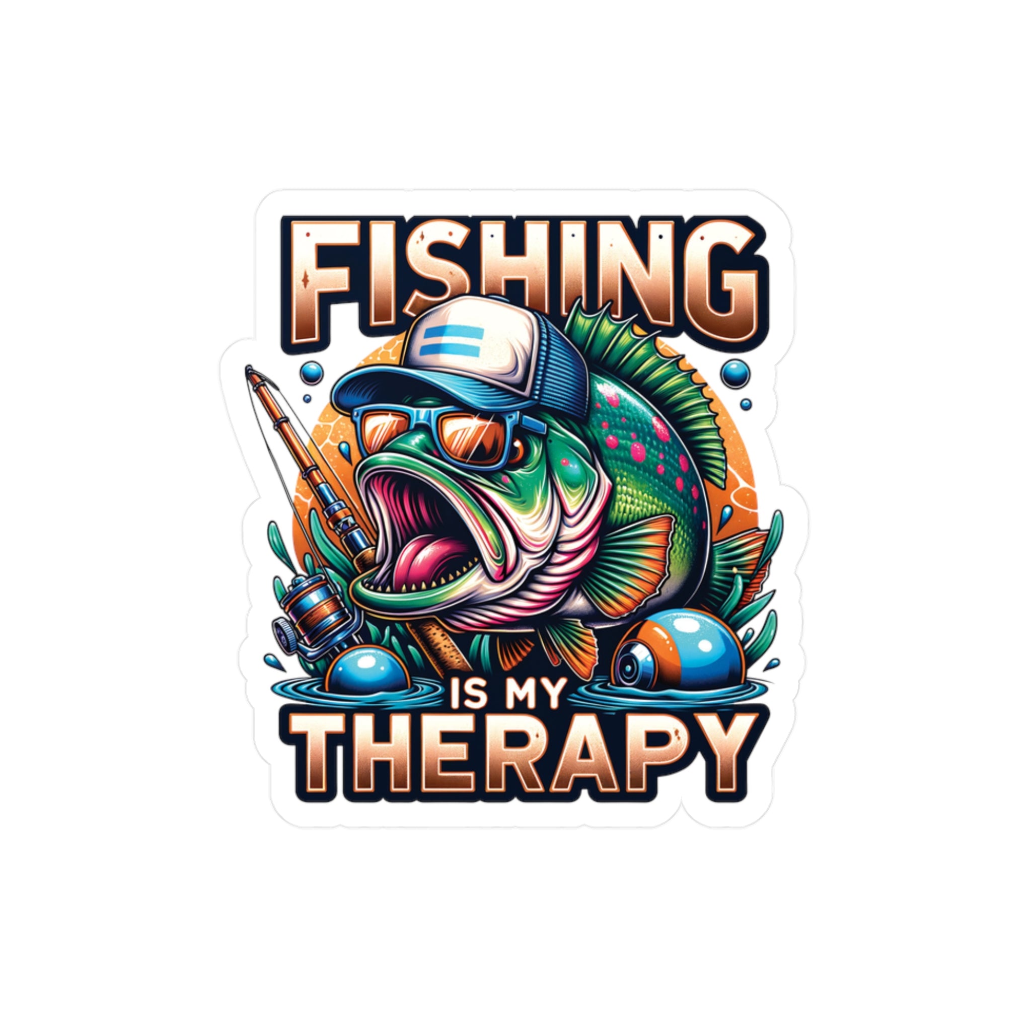 Fishing Is My Therapy Vinyl Decal