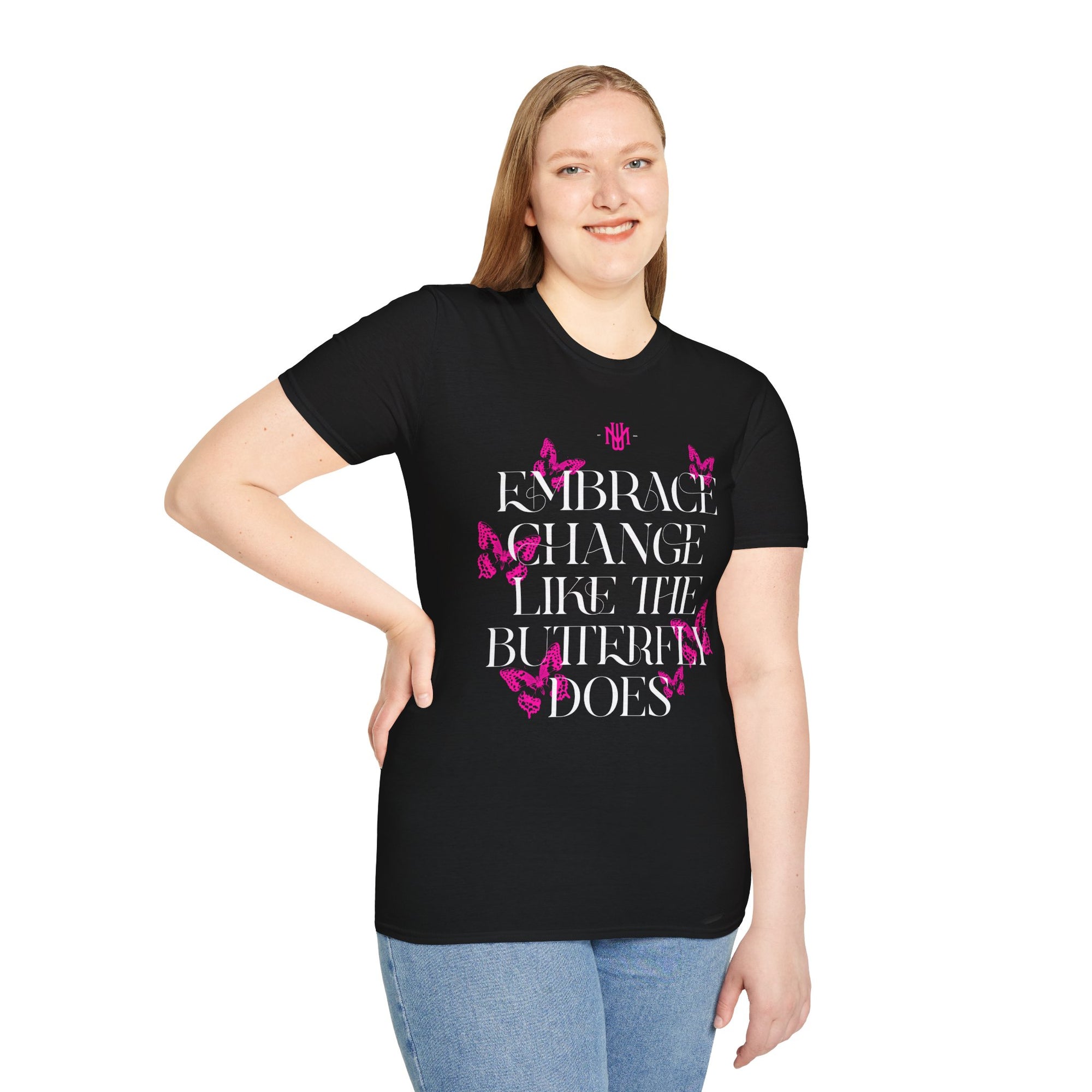 "Embrace Change" - Pink - "moti-Voice-tion Wear" T-Shirt