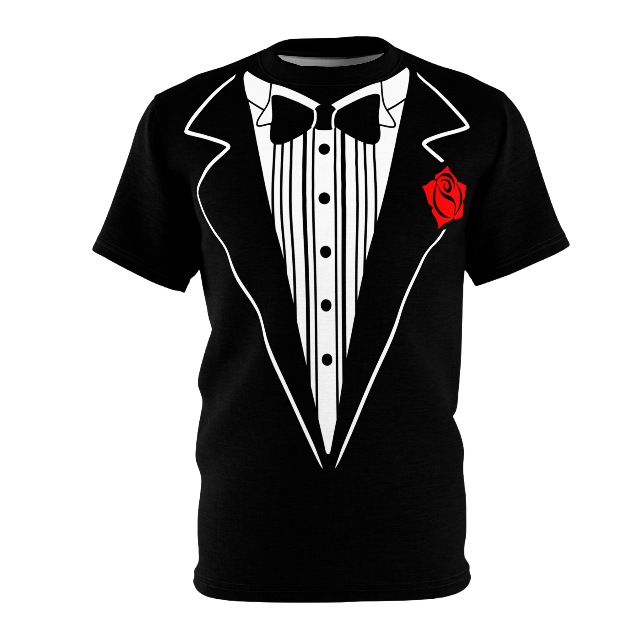 "All-Over Print" Black Tux T-Shirt